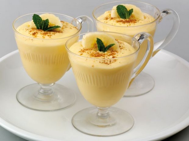 Mousse con pulpa de mango