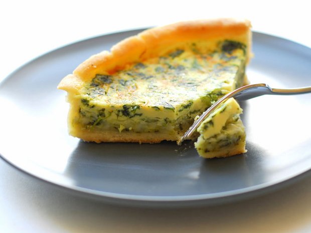 Quiche de puerro y salmón fresco