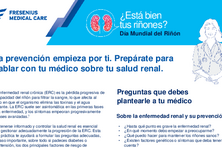 Prepárate para  hablar con tu médico sobre tu salud renal
